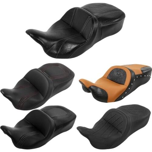 Motorcycle One Piece Rider Driver Passenger Seat 2 Up For Harley Touring Road King Electra Glide Street Glide CVO 2009-2020