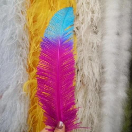 New Wholesale 100pcs Rose and Sky Blue ostrich feathers 40-45cm/16-18inches For Wedding Christmas Home Craft Decoration