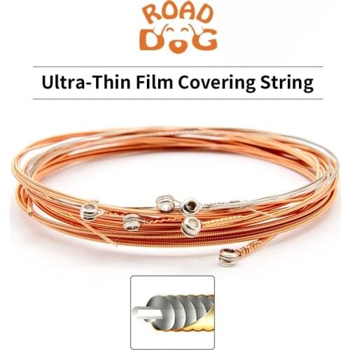 Acoustic Guitar strings folk guitar strings 1 set of 6 guitar accessories ultra-thin Coated Wood Guitar Strings long life