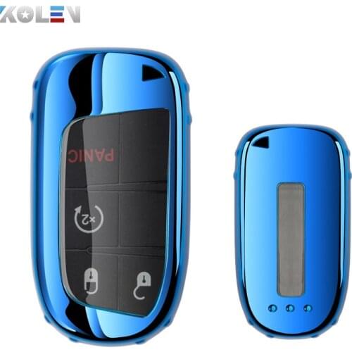 TPU Car Remote Key Full Cover Case Keychain For Fiat Jeep Renegade Grand Dodge Ram 1500 Journey Charger Dart Challenger Chrysler