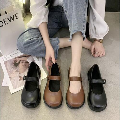 Japanese JK uniform shoes soft girl student Mary Jane British girl college style lolita shoes female women shoes loli cosplay