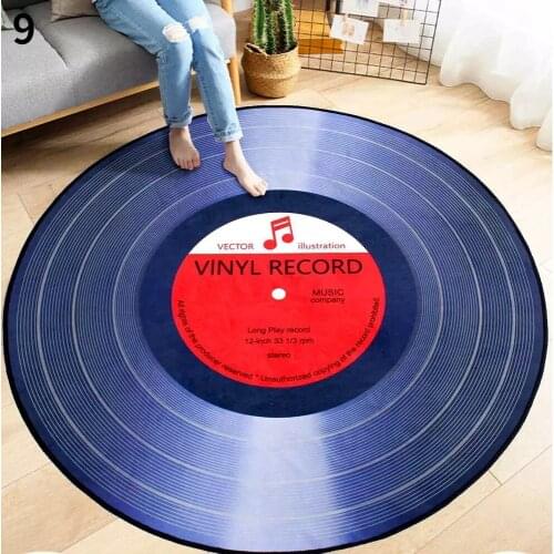Vinyl record printing carpet home circle rug living room decoration tatami Mats rugs for bedroom Floor rug music design rug mat