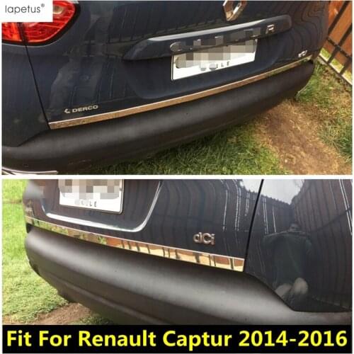 Rear Door Tail Tailgate Trunk Strip Protection Cover Trim Stainless Steel Accessories Exterior For Renault Captur 2014 2015 2016
