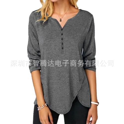 2021 Plus Size Woman Tshirt Long Sleeve Spring Summer Female Tee European Style Casual Tshirt