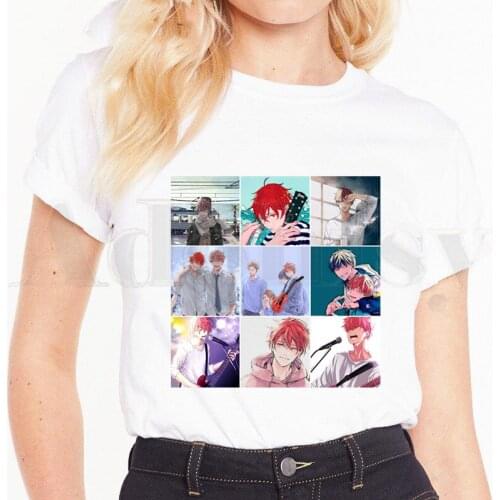 Short Sleeve Female Tops Tees Harajuku VintageT Shirts Given Anime Given Yaoi Japanese Manga Mafuyu Music Womens T-shirt