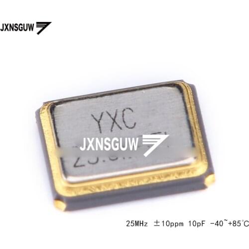 10PCS 3225 SMD passive crystal oscillator/YSX321SL 25MHz 10ppm 10pF X322525MMB4SI 4 foot