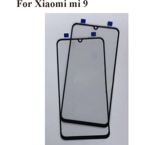 2PCS for Xiaomi Mi 9 Front LCD Glass Lens touchscreen for Xiaomi Mi 9 Mi9 Digiziter Touch screen Outer Screen Glass without flex