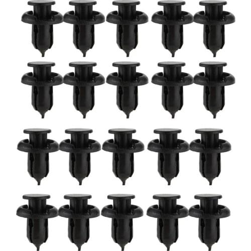 20/50pcs 10mm Hole Car Bumper Fender Push Rivets Auto Fasteners Black Plastic Vehicle Clips For Honda