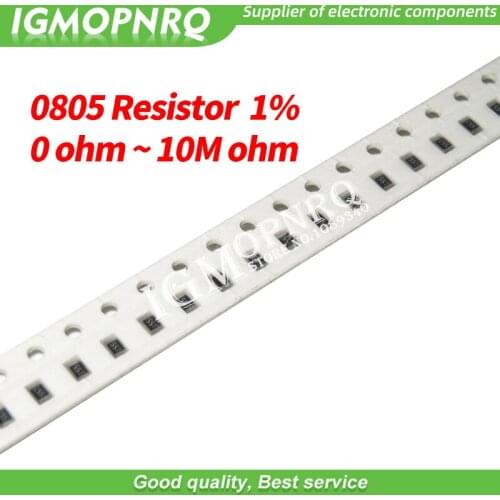 300pcs 1% 0805 SMD resistor 0R ~ 10M 1/8W 0 0.1 1 10 100 150 220 330 ohm 1K 2.2K 10K 100K 0R 1R 10R 100R 150R 220R 1M 10M