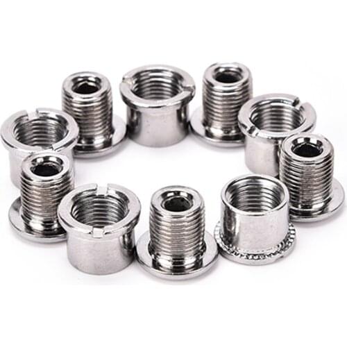 5 PCs Stainless Steel Crankset Bolts Crank Bolts Bike Chainring Bolts Bicycle Crank Screws Nut