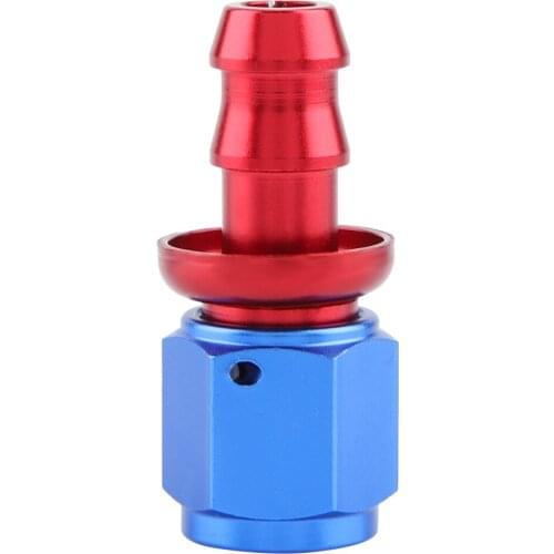 AN6 Straight Push On Twist Lock Oil Gas Fuel Line Hose End Male Fitting Removable Head For Both Push-On Or Twist-Lock