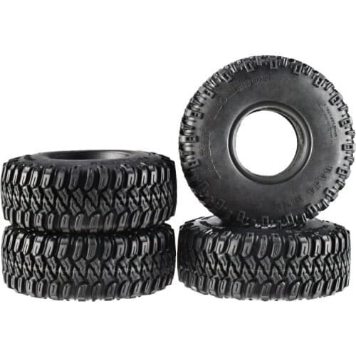 AUSTAR 1.55 Inch Climbing Tire 4PCS Rubber Wheel Tire for 1/10 Axial AX90069 RC Rock Crawler Car