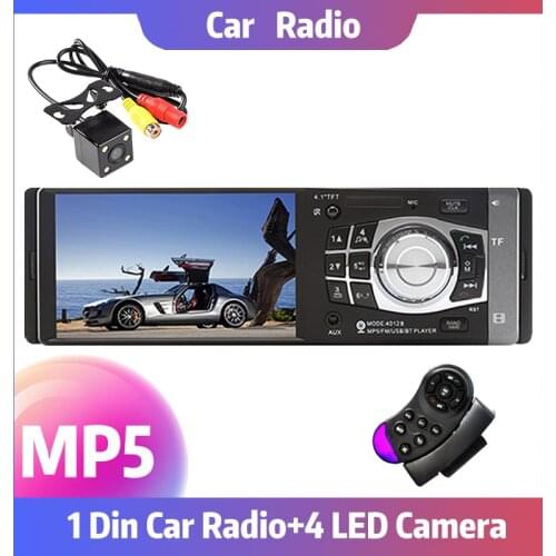 4012B 4.1 Inch Car Radio Bluetooth Auto Audio Stereo Support Rear View Camera USB Mirror Link For Android FM MP5 player 1 Din