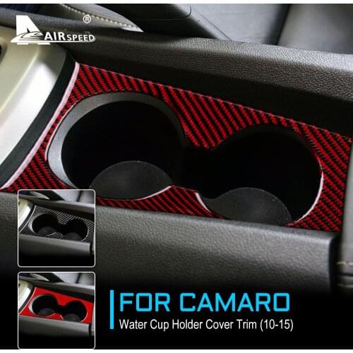 AIRSPEED for Chevrolet Camaro 2010 2011 2012 2013 2014 2015 Accessories Carbon Fiber Interior Trim Car Water Cup Holder Sticker
