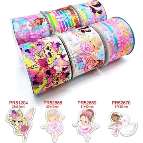 Free shipping 50 yard cartoon printed grosgrain ribbon42544