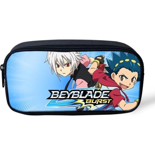 Beyblade Burst Prints Boys School Large Capacity Pencil Boxes Cartoon Kids Pencil Bag Fashion Custom Women Make up Bags
