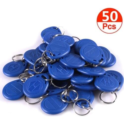 50pcs/lot 125KHz RFID Key Fob Proximity ID Card Token Tag Keypad Card For Door Entry Access Control System For Security Lock