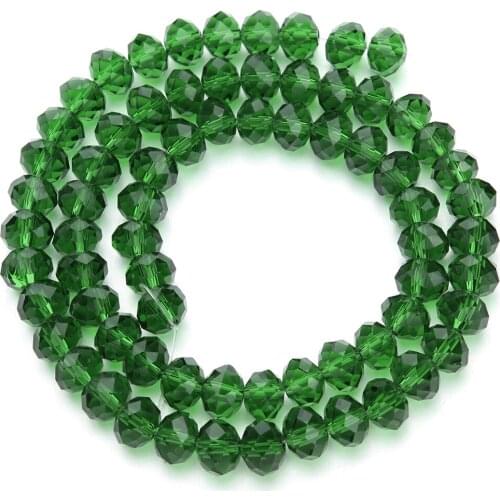 2 Strand/Lot Green Loose Space Seed Beads 4mm 6mm 8mm in Bulk DIY Bracelet Necklace Jewelry Making Findings Accessories