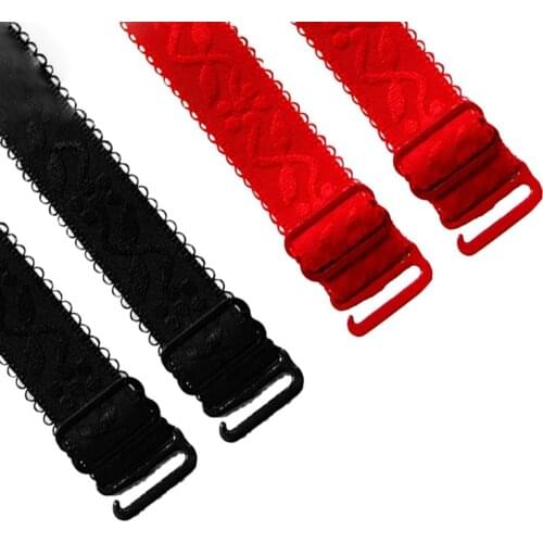 1.5 CM and 1.8 CM Elastic Brassiere Bra Strap Delicate Adjustable Sexy Bra Straps Floral Print Shoulder Extender