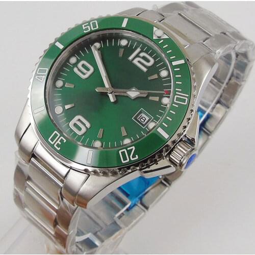 MIYOTA Movement Watch Male Sapphire Crystal Stainless Steel Bracelet Solid Backcover