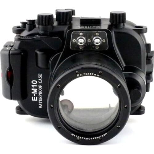 Meikon 40M/130ft Underwater Camera Housing Diving Case For Olympus E-M10 EM10 14-42mm,Waterproof Bags Case For Olympus Camera
