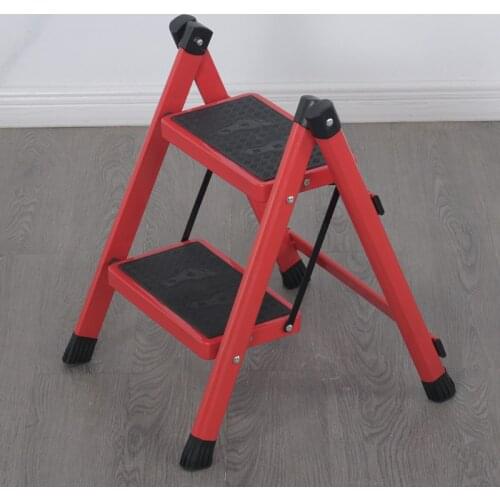 Fulinxi household small folding step stool two-step ladder Tizi thickened iron steel pipe step stool high herringbone ladder
