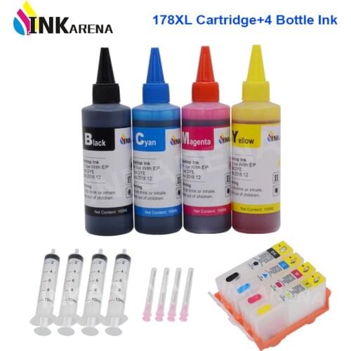 INKARENA Compatible Color Dye Refill INK Replacement For HP 178 Refill Cartridge Printer DeskJet 3520 4610 4620 7520 B109 B210