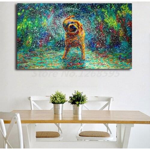 Iris Scott Shakin' Dogs Jake Wall Art Canvas Poster And Print Canvas Painting Decorative Picture For Kitchen Bedroom Home Decor