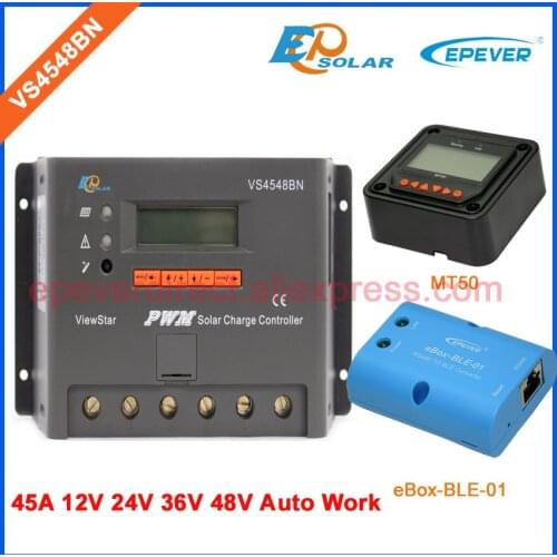45A controller VS4548BN PWM high quality full electronic protection Solar regulator 48V/36V battery charger MT50 remote Meter