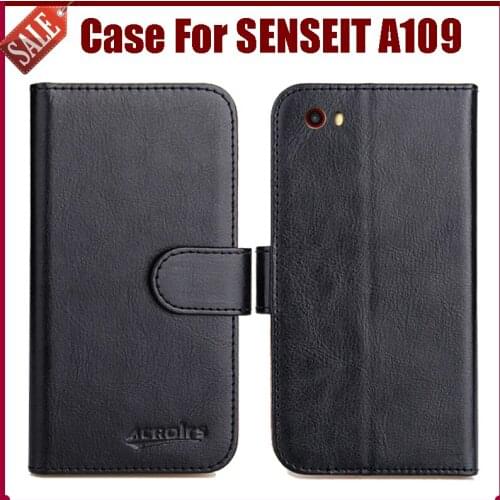 Hot Sale! SENSEIT A109 Case New Arrival 6 Colors High Quality Flip Leather Protective Phone Cover For SENSEIT A109 Case