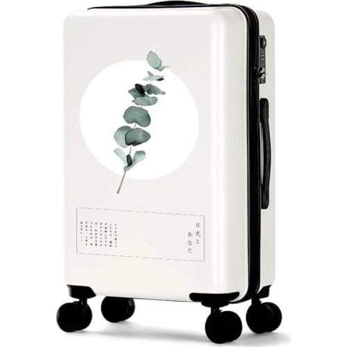 Fashion Flower pattern Luggage Trolley Bag on wheels Travel Suitcase 18 20 Inch Travel Rolling Bag Baggage Suitcase Duffle Case