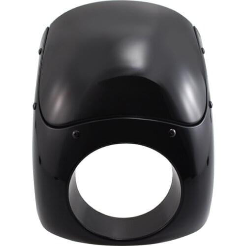 Motorcycle Black Headlight Fairing Cover headlight Windshield deflector For Harley FXR XL FXD with 35mm-49mm Forks