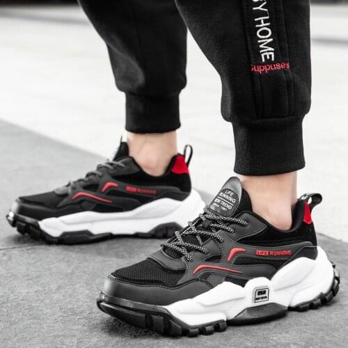 Spring New Chunky Mens Sneaker Breathable Running Shoes Men Wear-resistant Shoes Oudoor No-slip Jogging Shoes Zapatillas Hombre