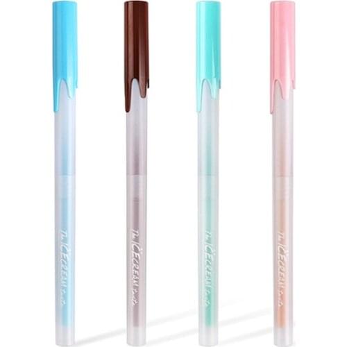 4pcs The Icecream Taste Gel Pen set 0.5mm Ballpoint Black Color Pens for Writing Gift Stationery Office School Supplies A6110