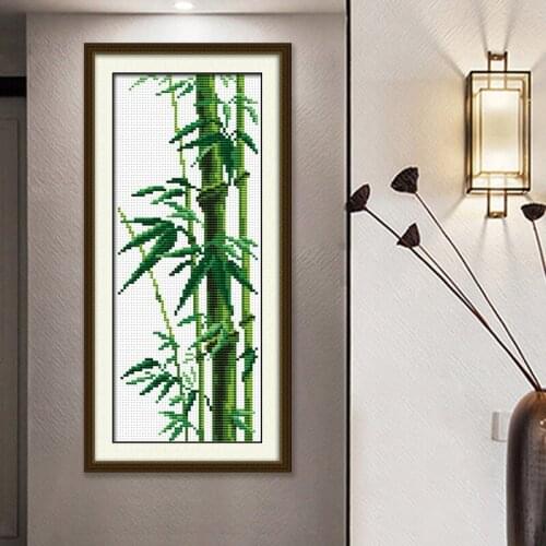 Embroidery Kits,bamboo Decorations,Chinese cross stitch,Needlework DIY,11CT Printing Cross-Stitch Sets,Romantic Story Embroidery