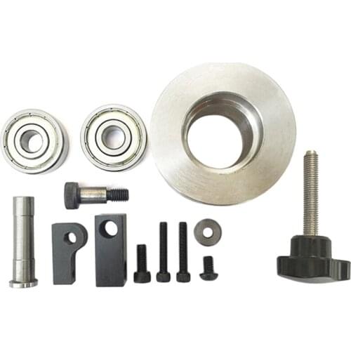 New 50mm DIY Adjustable Double Bearing Driven Wheel Belt Sander Conveyor Guide Wheel Assembly Accessories Parts Tools Kit