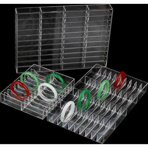 Acrylic Transport 20/40/44 Grids Bracelets Tray Makeup Organizer Cosmetic Box Makeup Foundation