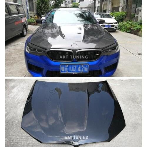 NEW High quality Carbon Fiber Clear Glass Front Bumper Engine Hood Vent Cover Fits For BMW 5 Series G30 G38 2018 2019 2020