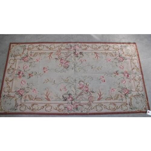 Free shipping 8.2'x10 needlepoint woolen carpets,hand stitched carpets for living room 100% New Zealand wool rugs floral design