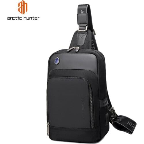 ARCTIC HUNTER 2020 Men Messenger Bag Business Travel Chest Bags for Man Casual Multifunction USB Charge Sling Pack Male Pocket