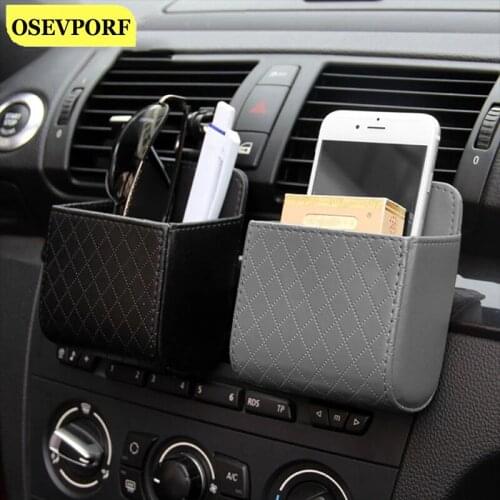 Universal Car Storage Bag Car Air Vent Mount Multi-function Organizer Box Glasses Phone Holder Storage Organizer Car Accessories