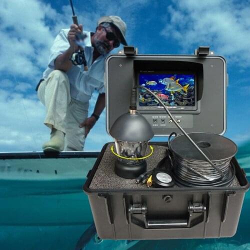 7" Inch Monitor with 12 LED 20M Cable Waterproof Underwater Fishing Camera Kit Fish Finder for Ice Lake Boat Fishing