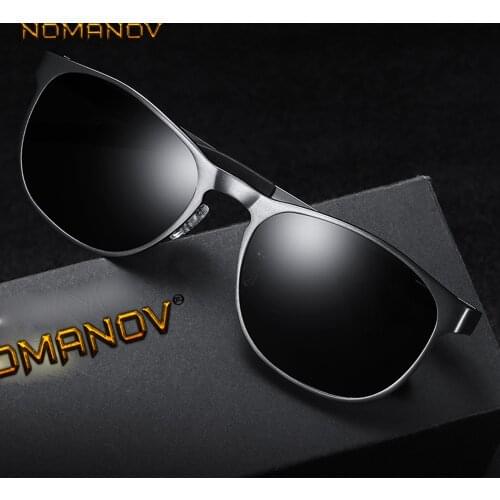 High-end Al-mg Alloy Driver Sun Glasses Polarized Mirror Sunglasses Custom Made Myopia Minus Prescription Lens -1 to -6