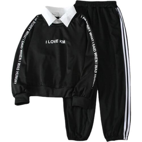 2pcs Women Set Outfits Long Sleeve Hoodies Sweatshirt Tops + Long Pants Ladies Casual loose Sports Sweat Suit student Tracksuits