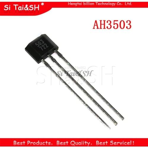 10pcs AH3503 TO-92 3503 TO-92UA UGN3503UA TO92 UGN3503 AH3503U Casing Linear Hall Effect Sensor Hall Sensor Motor