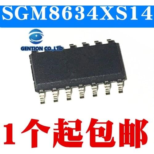 10PCS SGM8634XS14/TR SOP14 rail-to-rail CMOS operational amplifier in stock 100% new and original