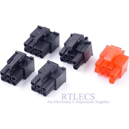 5 pcs GPU 4.2 mm 6 8 6+2 PIN Receptacle Housing for PCI-E PCIe Graphics Card video card Power Connector Shell