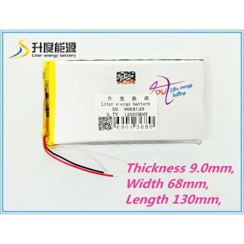9068130 12000mah 3.7V The tablet battery tablet battery brand tablet gm lithium polymer battery The tablet battery