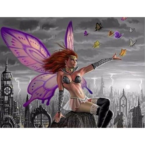 5D Diy Diamond Embroidery full drill Diamond Painting Butterfly Fairy Home Decoration Mosaic Picture Rhinestone Paintings A1378