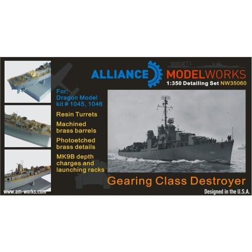 AM-WORKS NW35060 1/350 Gearing Class Destroyer Detail Set - Upgrade Detail Set